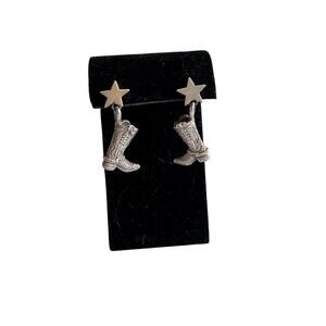 Vintage 90s western Cowgirl Boot earrings